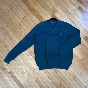 Vineyard Vines Cashmere Blend High V-Neck Sweater Logo Preppy Heritage Academia